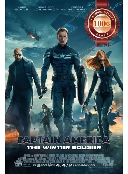 CAPTAIN AMERICA WINTER SOLDIER 2014 MOVIE ORIGINAL CINEMA PRINT PREMIUM POSTER