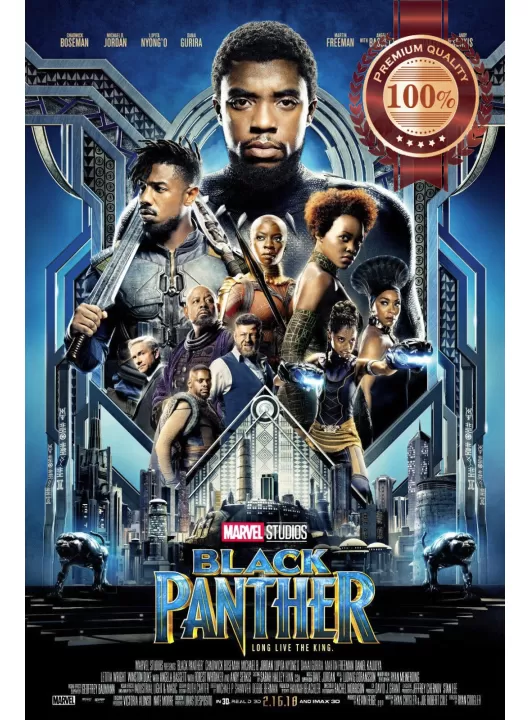 BLACK PANTHER OFFICIAL MARVEL STUDIOS FILM MOVIE CINEMA PRINT PREMIUM POSTER