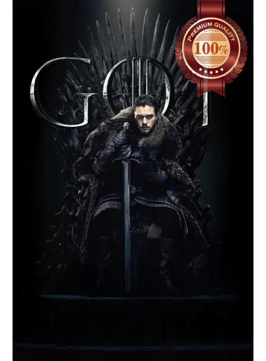 JON SNOW ON THRONE GOT THE GAME OF THRONES TV SHOW ORIGINAL PRINT PREMIUM POSTER JON SNOW ON THRONE GOT THE GAME OF THRONES TV SHOW ORIGINAL PRINT PREMIUM POSTER