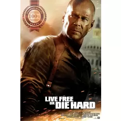 LIVE FREE OR DIE HARD 4 2007 ORIGINAL CINEMA MOVIE FILM PRINT PREMIUM POSTER