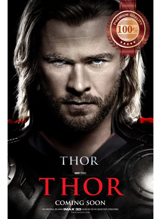 THOR CHARACTER PORTRAIT 2011 MARVEL ORIGINAL MOVIE CINEMA PRINT PREMIUM POSTER