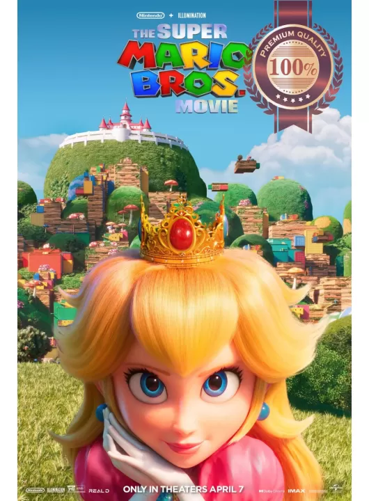 THE SUPER MARIO BROS MOVIE PRINCESS PEACH 2023 ORIGINAL CINEMA PREMIUM POSTER THE SUPER MARIO BROS MOVIE PRINCESS PEACH 2023 ORIGINAL CINEMA PREMIUM POSTER