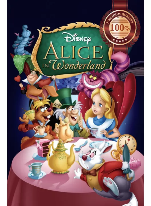 ALICE IN WONDERLAND 1951 CARTOON ORIGINAL MOVIE FILM PRINT PREMIUM POSTER ALICE IN WONDERLAND 1951 CARTOON ORIGINAL MOVIE FILM PRINT PREMIUM POSTER