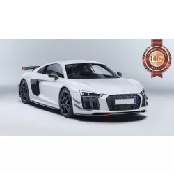 AUDI R8 WHITE DREAM SUPER HYPER CAR FRONT RIGHT SIDE PRINT PREMIUM POSTER