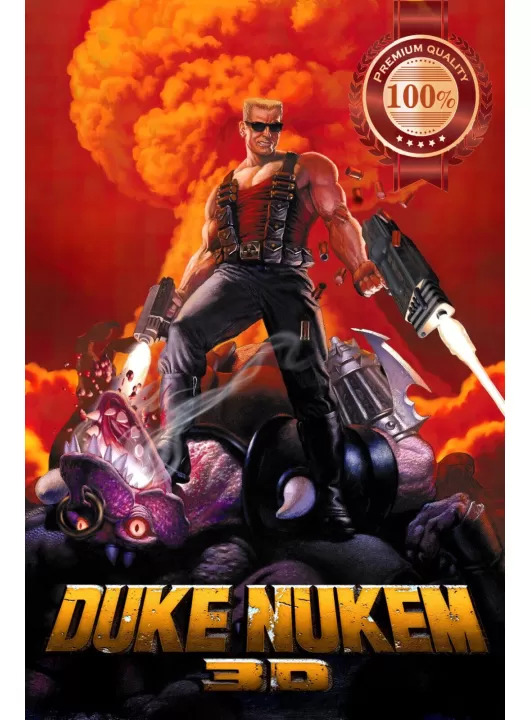 DUKE NUKEM 3D VIDEO GAME ART OFFICIAL ORIGINAL HOME WALL PRINT PREMIUM POSTER
