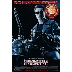 TERMINATOR 2 JUDGMENT DAY MOVIE SCHWARZENEGGER ORIGINAL PRINT PREMIUM POSTER