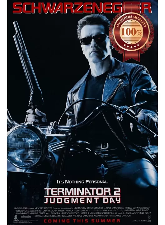 TERMINATOR 2 JUDGMENT DAY 1991 90s MOVIE SCHWARZENEGGER ORIGINAL PRINT PREMIUM POSTER