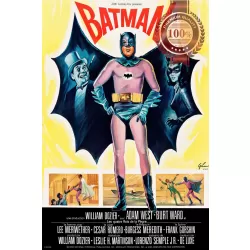 BATMAN 1966 60s ADAM WEST FRENCH ORIGINAL CINEMA MOVIE FILM PRINT PREMIUM POSTER