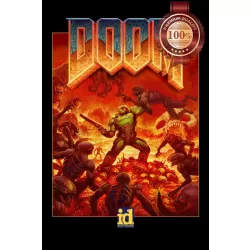 DOOM 4 1996 90s STYLE VIDEO GAME VIDEOGAME ORIGINAL ART PRINT PREMIUM POSTER