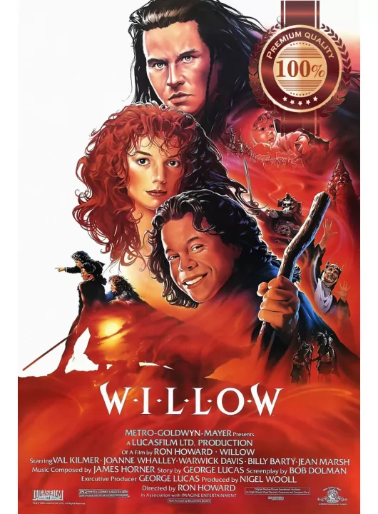WILLOW GEORGE LUCAS 1988 80s FILM MOVIE ORIGINAL CINEMA PRINT PREMIUM POSTER