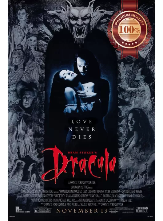 BRAM STOKERS DRACULA 1992 90s CINEMA ORIGINAL MOVIE PRINT PREMIUM POSTER