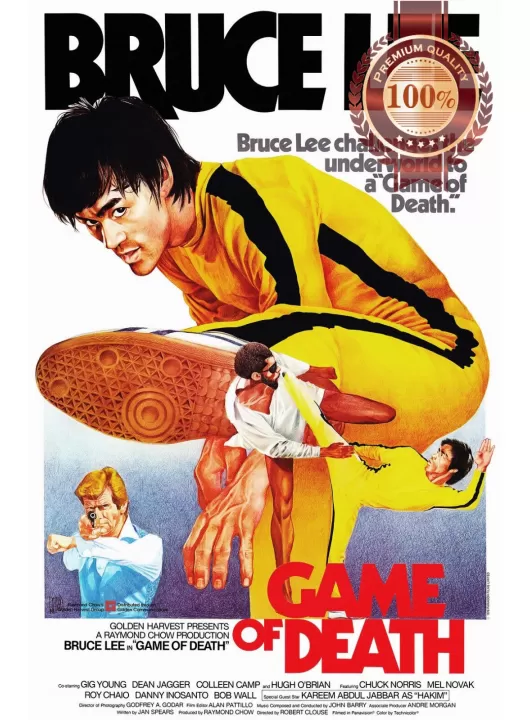 GAME OF DEATH BRUCE LEE V2 1978 70s ORIGINAL CINEMA FILM MOVIE PRINT PREMIUM POSTER