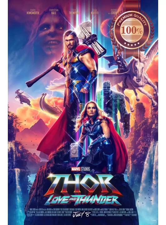 THOR LOVE AND THUNDER MAIN ORIGINAL OFFICIAL CINEMA MOVIE PRINT PREMIUM POSTER