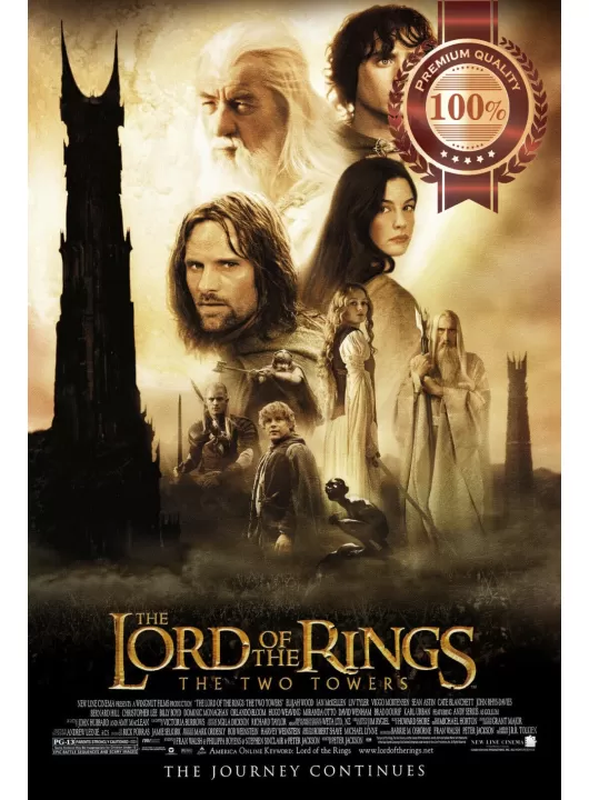 THE TWO TOWERS 2 2002 LORD OF THE RINGS ORIGINAL MOVIE FILM PRINT PREMIUM POSTER THE TWO TOWERS 2 2002 LORD OF THE RINGS ORIGINAL MOVIE FILM PRINT PREMIUM POSTER