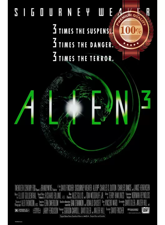 ALIEN 3 1992 THREE 90s ORIGINAL OFFICIAL CINEMA FILM MOVIE PRINT PREMIUM POSTER ALIEN 3 1992 THREE 90s ORIGINAL OFFICIAL CINEMA FILM MOVIE PRINT PREMIUM POSTER