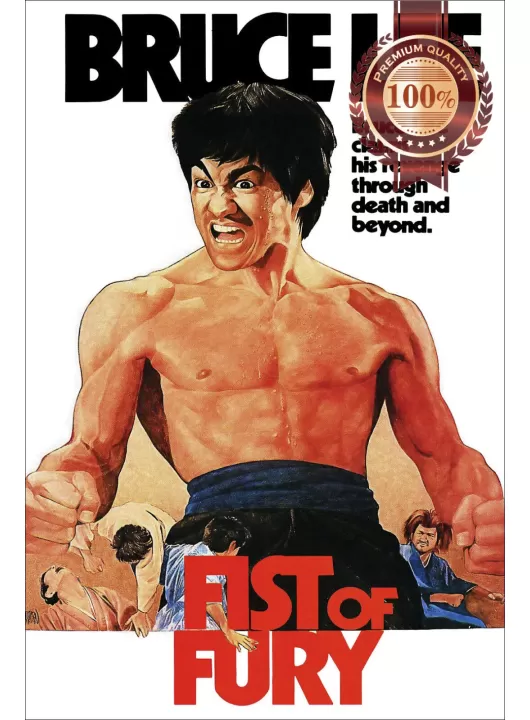 FIST OF FURY BRUCE LEE 1972 70s ORIGINAL CINEMA FILM MOVIE PRINT PREMIUM POSTER