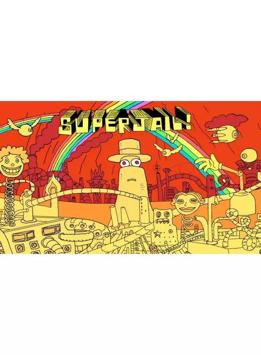 SUPERJAIL CARTOON ADULT SWIM SUPER JAIL DECOR WALL ART PRINT PREMIUM POSTER