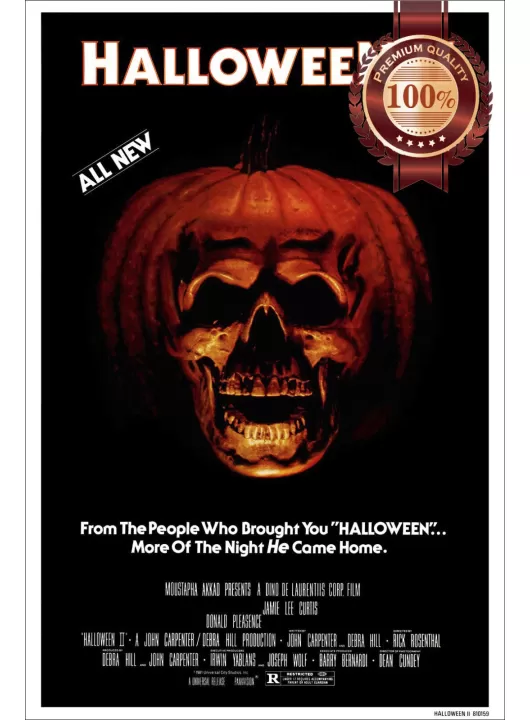 HALLOWEEN 2 II TWO 1981 80s JOHN CARPENTER ORIGINAL MOVIE PRINT PREMIUM POSTER
