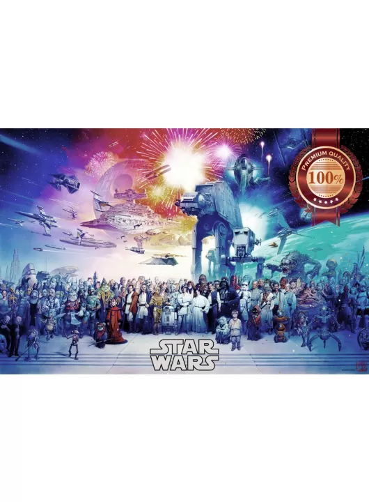STAR WARS ANNIVERSARY CHARACTERS ORIGINAL MOVIE CINEMA PRINT PREMIUM POSTER STAR WARS ANNIVERSARY CHARACTERS ORIGINAL MOVIE CINEMA PRINT PREMIUM POSTER