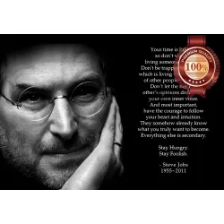 STEVE JOBS FAMOUS QUOTE SAYING INSPIRATIONAL WALL ART PRINT - PREMIUM POSTER