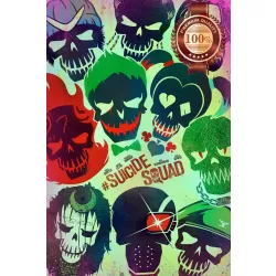 SUICIDE SQUAD 2016 SKULLS ORIGINAL OFFICIAL CINEMA MOVIE PRINT PREMIUM POSTER