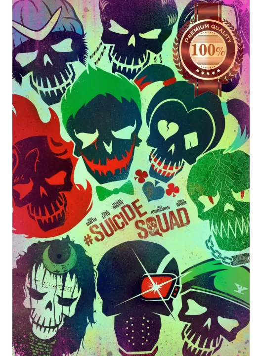 SUICIDE SQUAD 2016 SKULLS ORIGINAL OFFICIAL CINEMA MOVIE PRINT PREMIUM POSTER SUICIDE SQUAD 2016 SKULLS ORIGINAL OFFICIAL CINEMA MOVIE PRINT PREMIUM POSTER