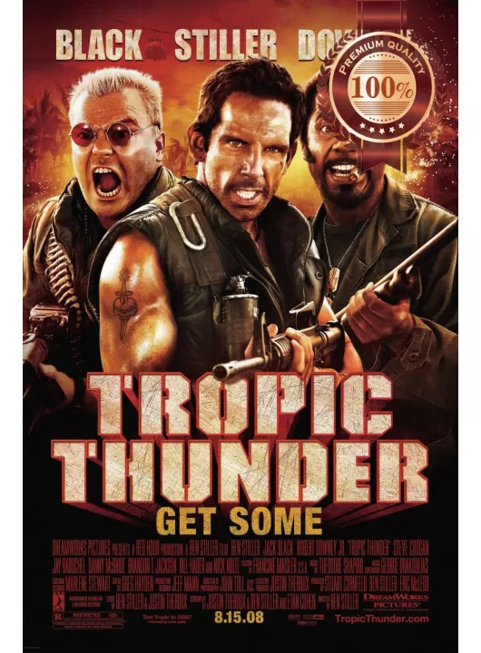 TROPIC THUNDER STILLER BLACK FILM MOVIE ORIGINAL CINEMA PRINT PREMIUM POSTER