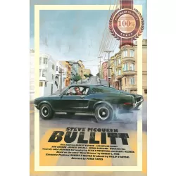 BULLITT NEW ART 1968 60s PAINTING ORIGINAL MOVIE CINEMA PRINT PREMIUM POSTER