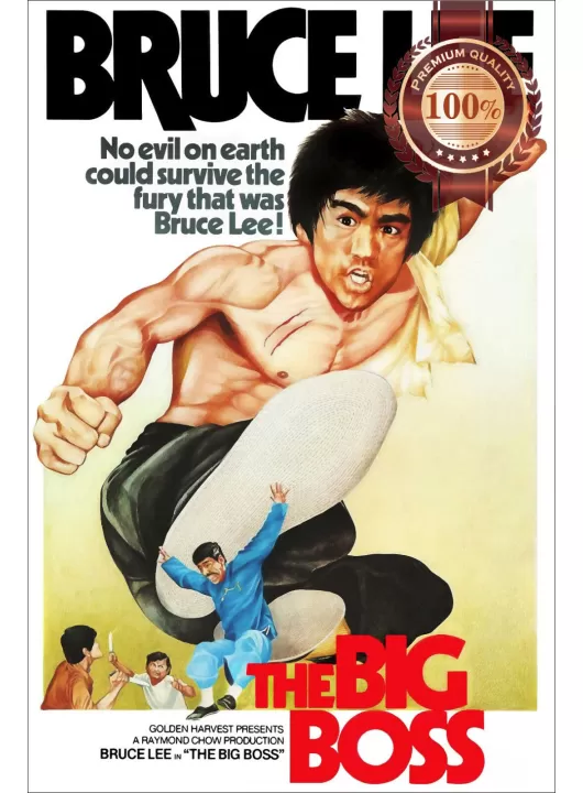 THE BIG BOSS BRUCE LEE 1971 ORIGINAL CINEMA FILM MOVIE PRINT PREMIUM POSTER