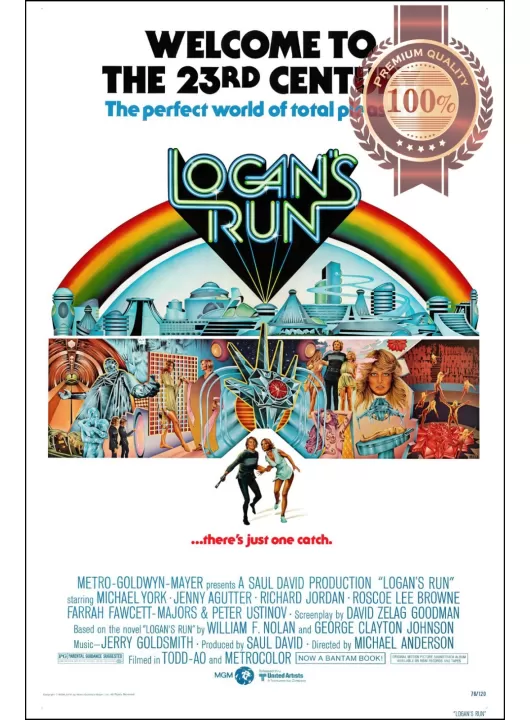 LOGAN'S RUN 1976 70s SCI-FI ORIGINAL MOVIE FILM ART CINEMA PRINT PREMIUM POSTER LOGAN'S RUN 1976 70s SCI-FI ORIGINAL MOVIE FILM ART CINEMA PRINT PREMIUM POSTER