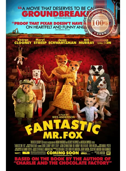 FANTASTIC MR. FOX 2009 OFFICIAL ORIGINAL CINEMA MOVIE FILM PRINT PREMIUM POSTER