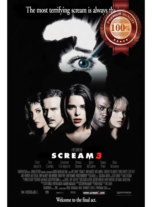 SCREAM 3 2000 ORIGINAL OFFICIAL CINEMA MOVIE FILM PRINT PREMIUM POSTER