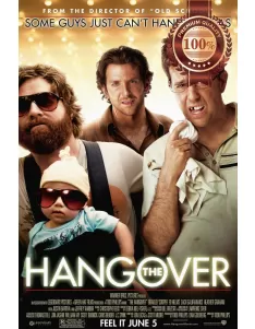 THE HANGOVER 1 ONE 2009 ORIGINAL OFFICIAL CINEMA MOVIE FILM PRINT PREMIUM POSTER