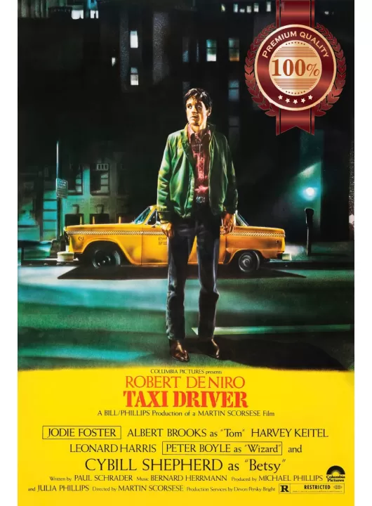 TAXI DRIVER 1976 70s ORIGINAL CINEMA OFFICIAL FILM MOVIE PRINT PREMIUM POSTER