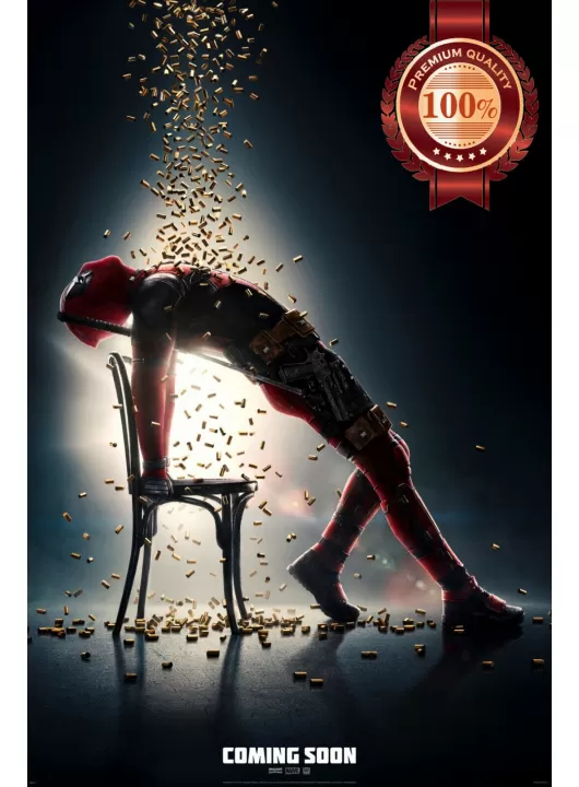DEADPOOL 2 2018 TEASER RAINING BULLETS ORIGINAL CINEMA MOVIE PRINT PREMIUM POSTER