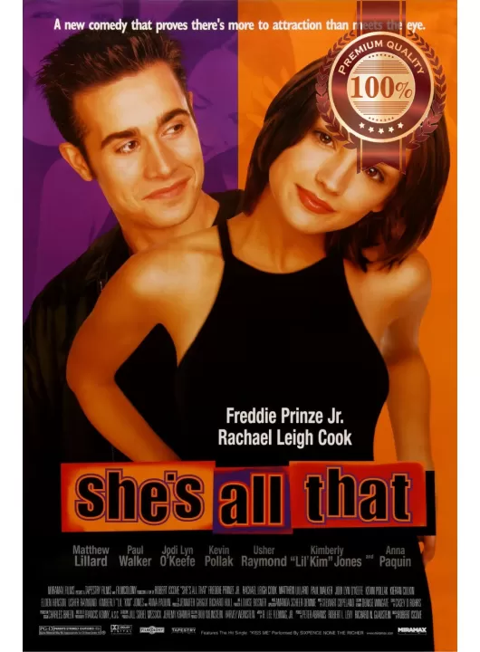 SHE'S ALL THAT 1999 90s ORIGINAL CINEMA MOVIE PRINT PREMIUM POSTER