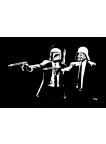 STAR WARS BOBA FETT DARTH VADER PARODY PULP FICTION ART PRINT PREMIUM POSTER