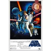 A NEW HOPE STAR WARS EP 4 IV ORIGINAL CINEMA MOVIE FILM PRINT PREMIUM POSTER