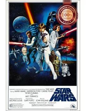 A NEW HOPE STAR WARS EP 4 IV ORIGINAL CINEMA MOVIE FILM PRINT PREMIUM POSTER