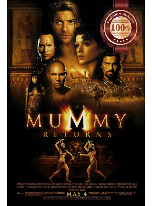 THE MUMMY RETURNS 2001 OFFICIAL ORIGINAL CINEMA MOVIE PRINT PREMIUM POSTER THE MUMMY RETURNS 2001 OFFICIAL ORIGINAL CINEMA MOVIE PRINT PREMIUM POSTER
