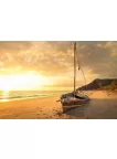 BOAT SHIPWRECK SUNSET SEASCAPE LANDSCAPE PHOTO WALL ART PRINT PREMIUM POSTER