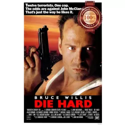 DIE HARD BRUCE WILLIS 80s 1988 ORIGINAL CINEMA MOVIE PRINT PREMIUM POSTER