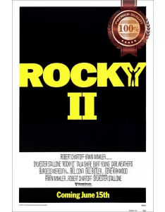 ROCKY 2 TWO II BALBOA ORIGINAL TYPE CLASSIC FILM MOVIE PRINT PREMIUM POSTER