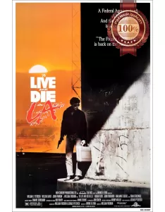 TO LIVE AND DIE IN LA 1986 ORIGINAL OFFICIAL CINEMA MOVIE PRINT PREMIUM POSTER