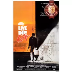 TO LIVE AND DIE IN LA 1986 ORIGINAL OFFICIAL CINEMA MOVIE PRINT PREMIUM POSTER
