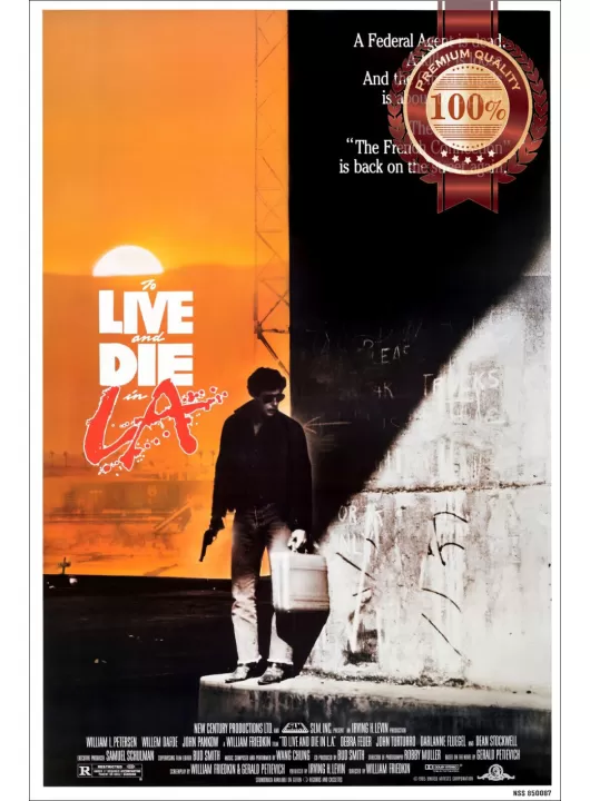 TO LIVE AND DIE IN LA 1986 80s ORIGINAL OFFICIAL CINEMA MOVIE PRINT PREMIUM POSTER