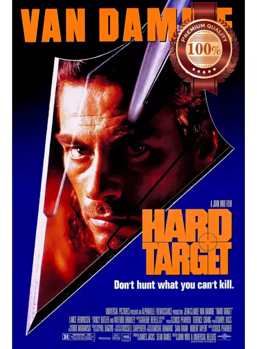 HARD TARGET VAN DAMME MOVIE FILM 1991 90s ORIGINAL PRINT PREMIUM POSTER HARD TARGET VAN DAMME MOVIE FILM 1991 90s ORIGINAL PRINT PREMIUM POSTER