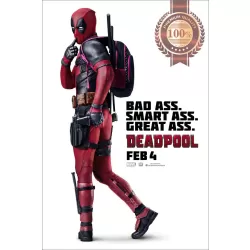 DEADPOOL 2016 BAD SMART ASS OFFICIAL ORIGINAL CINEMA MOVIE PRINT PREMIUM POSTER