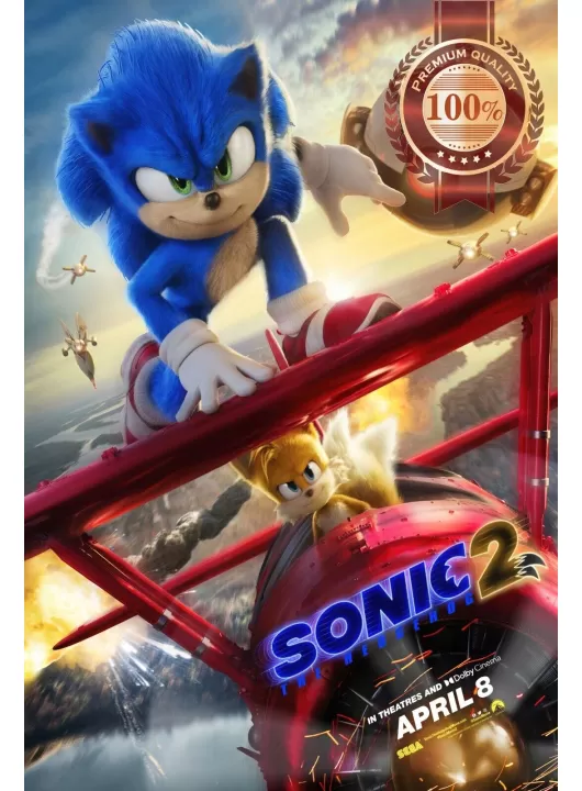 SONIC THE HEDGEHOG 2 2022 TEASER OFFICIAL CINEMA MOVIE FILM PRINT PREMIUM POSTER SONIC THE HEDGEHOG 2 2022 TEASER OFFICIAL CINEMA MOVIE FILM PRINT PREMIUM POSTER