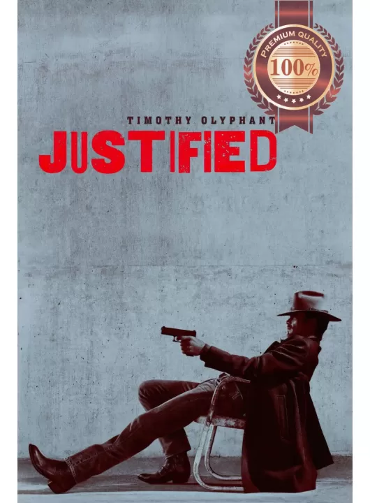 JUSTIFIED TV SHOW TIMOTHY OLYPHANT ORIGINAL OFFICIAL PRINT PREMIUM POSTER JUSTIFIED TV SHOW TIMOTHY OLYPHANT ORIGINAL OFFICIAL PRINT PREMIUM POSTER